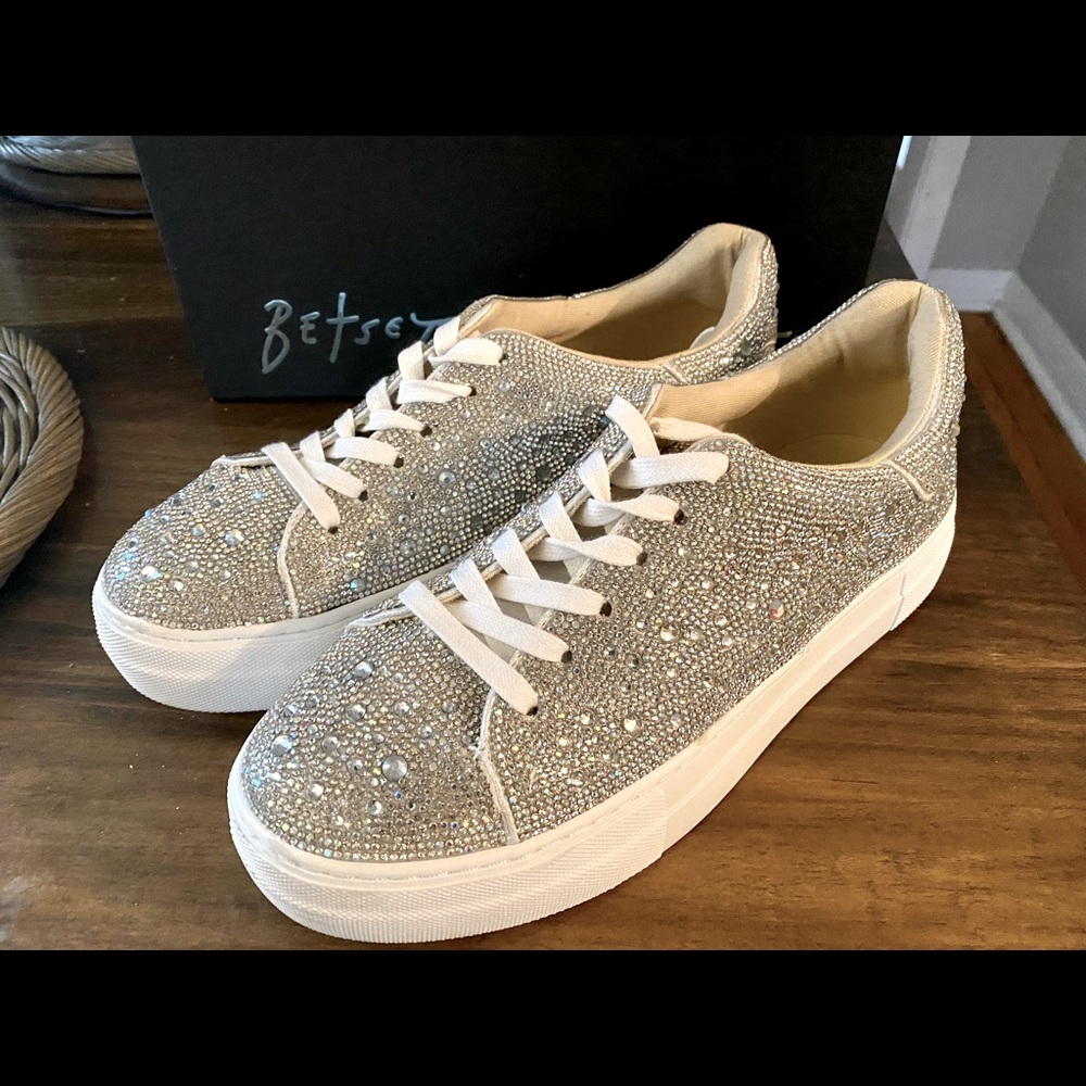 Jeweled Betsy Johnson Bridal Sneakers